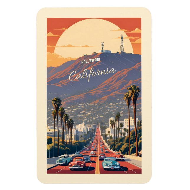 Hollywood California Magnet (Vertical)