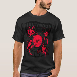 Hollywood California Retro Vintage Tourist Devil T T-Shirt