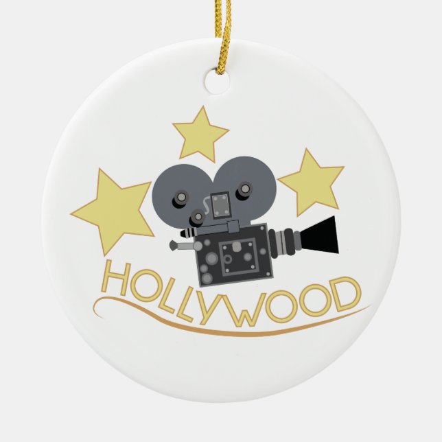 Hollywood Ceramic Ornament (Front)