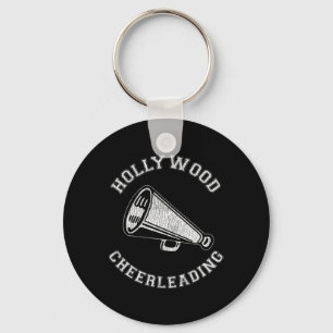 Hollywood Cheer Distressed Retro 90's Cheerleader Keychain