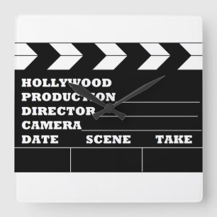 Hollywood Clapboard Clock