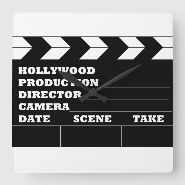 Hollywood Clapboard Clock (Front)