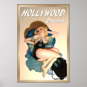 HOLLYWOOD Dreams - Los Angeles California Pin U Poster
