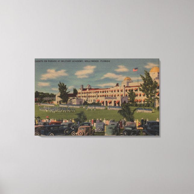 Hollywood, FL - Cadet Parade at Military Academy Canvas Print (Front)