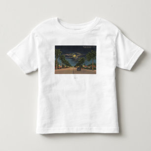 Hollywood, FL - Moonlight View over Hollywood Toddler T-shirt