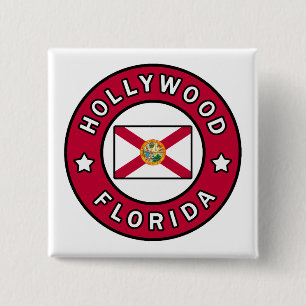 Hollywood Florida 2 Inch Square Button