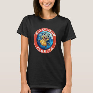Hollywood Florida Smiling Baby Sea Turtle Souvenir T-Shirt