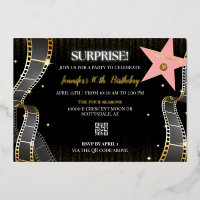 Hollywood Glam Birthday Party Invitation
