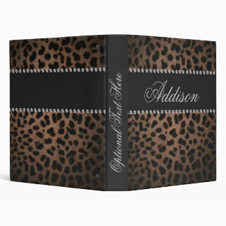 Hollywood Glam Rhinestone Leopard Bling Binder