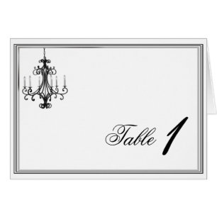 Hollywood Glamour Chandelier Table Number