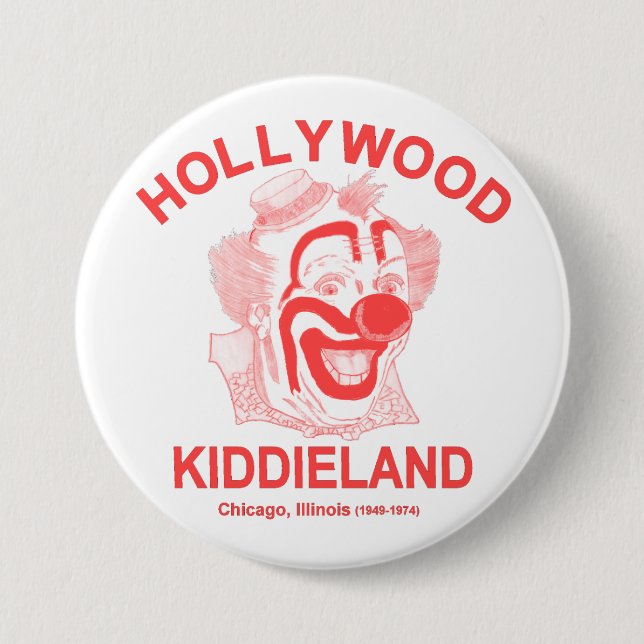 Hollywood Kiddieland Amusement Park, Chicago IL 3 Inch Round Button (Front)