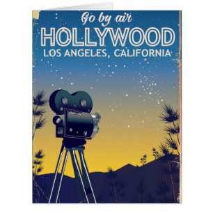 Hollywood Los Angeles California travel poster