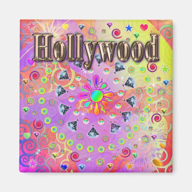 Hollywood Lucky Golden Magnet (Front)