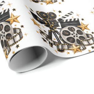 Hollywood Movie Night Birthday  Wrapping Paper