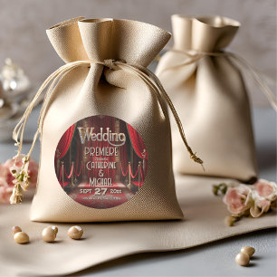Hollywood Movie Red Carpet Premiere Wedding Classic Round Sticker