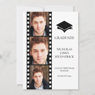 Hollywood Movie Strip Graduation Announcement