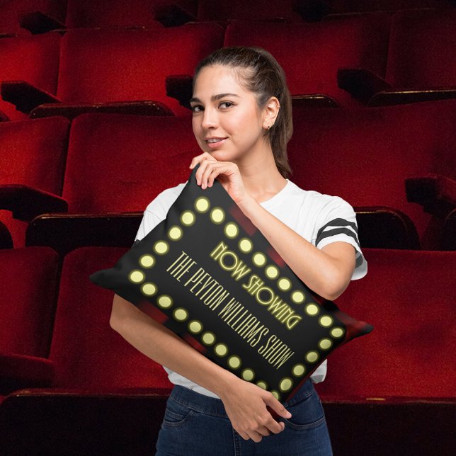 Hollywood Movie Theatre Personalized Lumbar Pillow (Creator Uploaded)