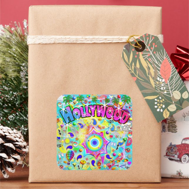 Hollywood Mystic Dance Square Sticker (Holiday)