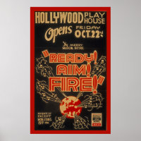 Hollywood Playhouse WPA Vintage Theater Poster