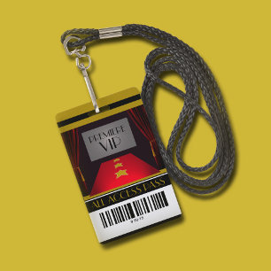 Hollywood Premiere VIP Birthday Party Invitation Badge