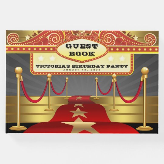 Hollywood Red Carpet Birthday Party Guest Book