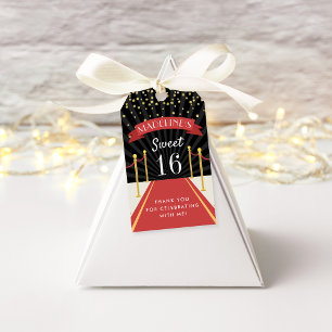 Hollywood Red Carpet Personalized Thank You Favour Gift Tags