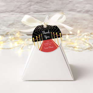 Hollywood Red Carpet Personalized Thank You Favour Tags