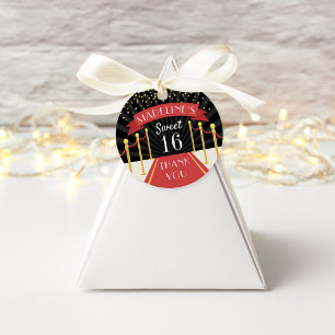 Hollywood Red Carpet Personalized Thank You Favour Tags