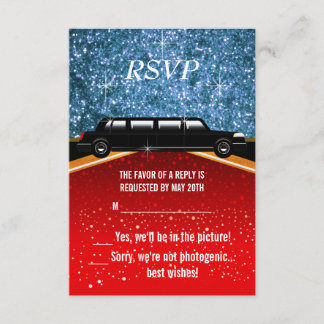 Hollywood Red Carpet RSVP Card