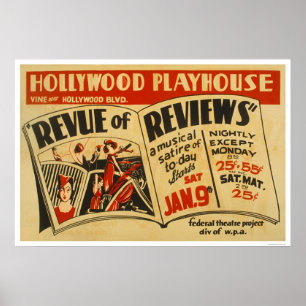Hollywood Revue Musical 1937 WPA Poster