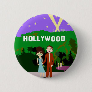 Hollywood Romance 2 Inch Round Button