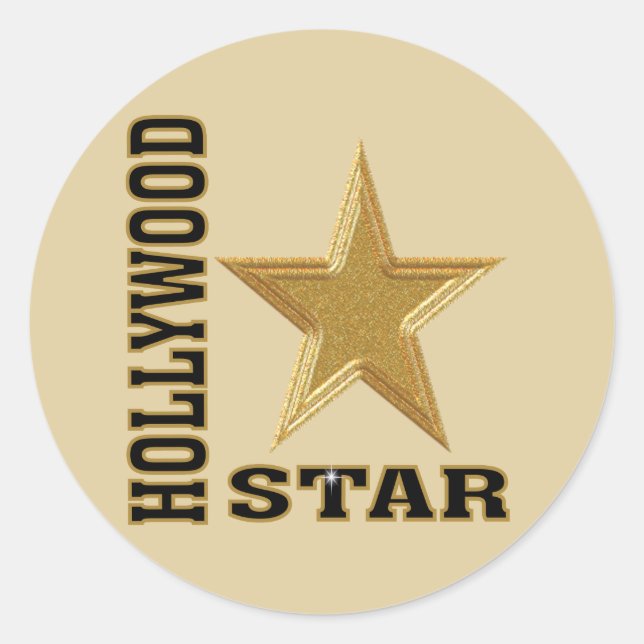 Hollywood Star Classic Round Sticker (Front)