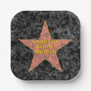 Hollywood Star Paper Plate