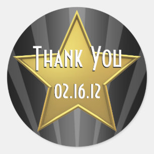 Hollywood Star Thank You Sticker