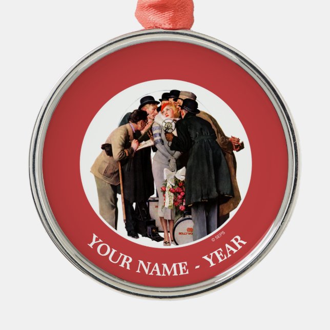 Hollywood Starlet Metal Ornament (Front)