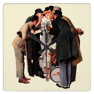 Hollywood Starlet Square Wall Clock