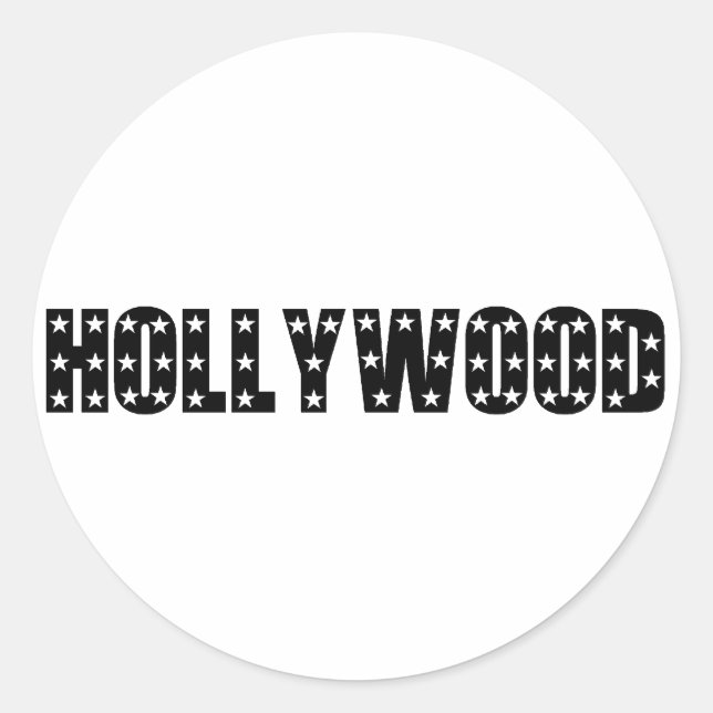 Hollywood Stars Sign Classic Round Sticker (Front)