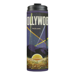Hollywood USA custom name vintage travel tumbler