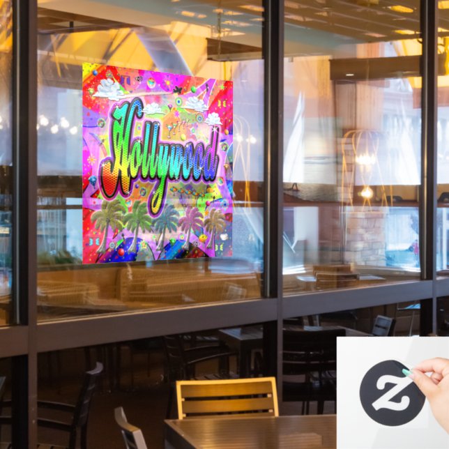 Hollywood Vista Express Window Cling (Restaurant Window)