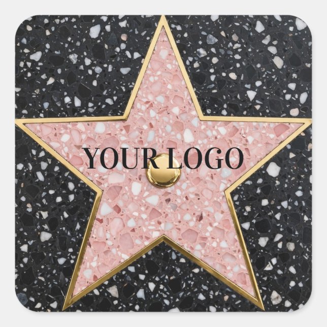 Hollywood Walk of Fame Square Coaster Sticker (Front)