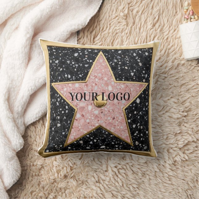 Hollywood Walk of Fame Square Coaster Throw Pillow (Blanket)