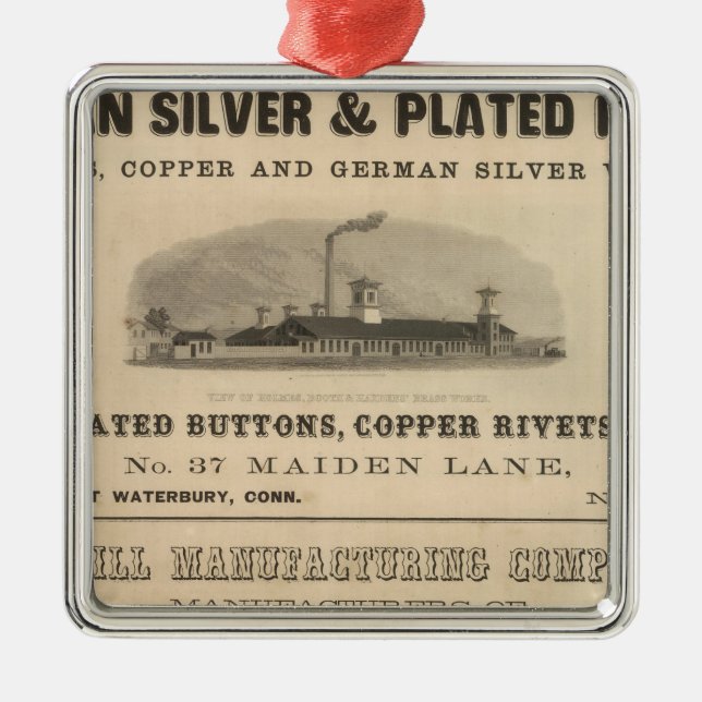 Holmes, Booth and Haydens Metal Ornament (Front)