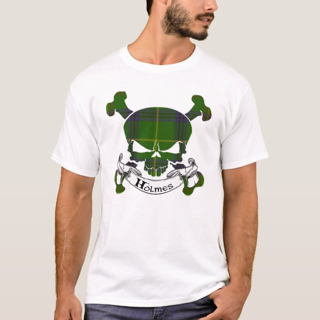 Holmes Tartan Skull T-Shirt (Front)