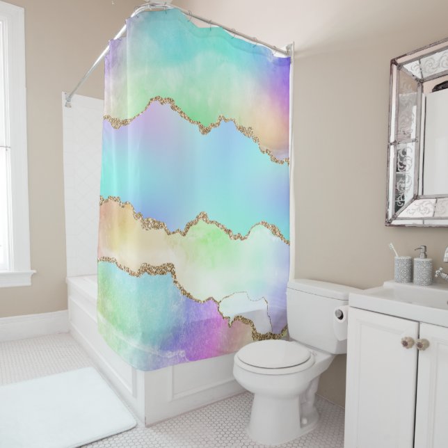 Holo Agate | Faux Iridescent Pastel Ombre Marble (In Situ)