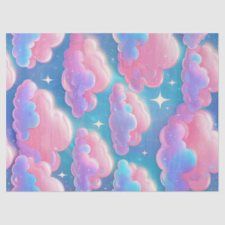 Holo Fluffy Pastel Clouds Tissue Paper