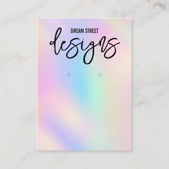 Holo Trendy Earring Display Card (Front)