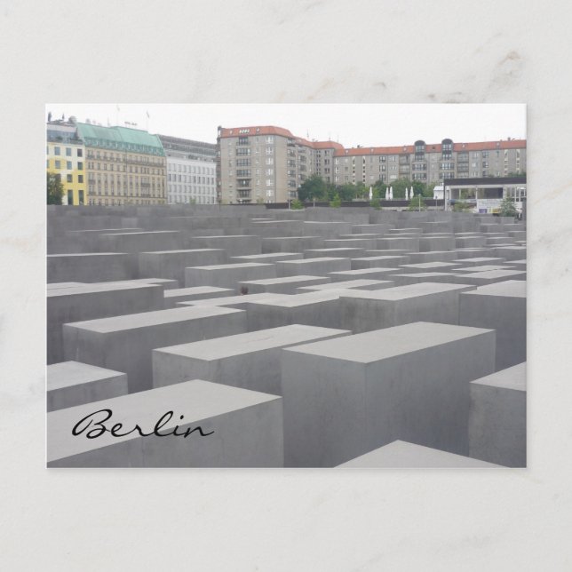 holocaust memorial stelae postcard (Front)