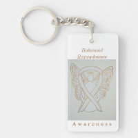 Holocaust Remembrance Awareness Ribbon Keychain