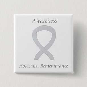 Holocaust Remembrance Awareness White Ribbon Pin