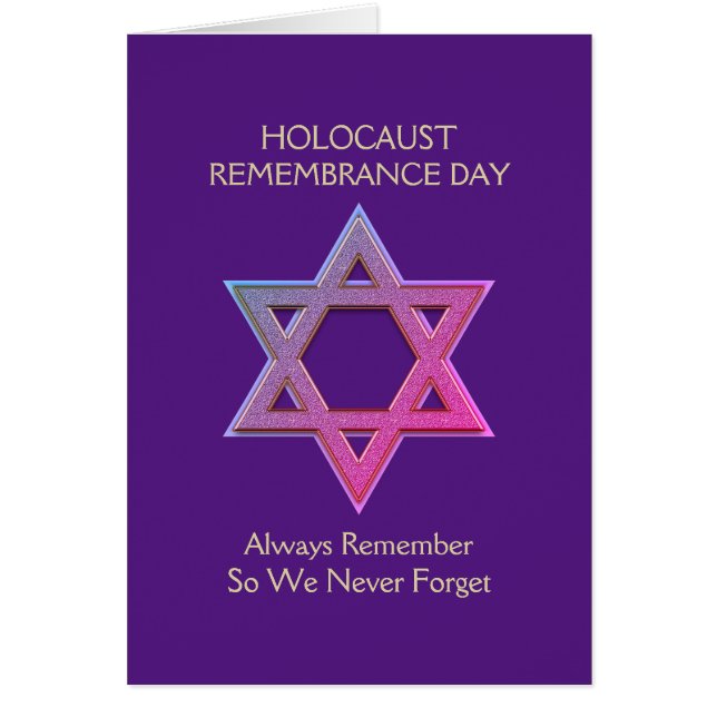 Holocaust Remembrance Day Memorial Card (Front)
